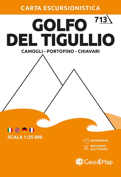Golfo del Tigullio - Camogli - Portofino - Chiavari. Carta escursionistica 1:25.000 - copertina