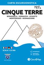Cinque Terre: Bonassola, Vernazza, Levanto, Monterosso, Rio Maggiore 1:25.000