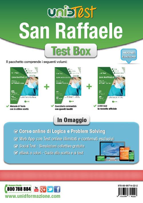 UnidTest. Università San Raffaele. Test box completo per il test di ammissione a Medicina, Odontoiatria e Professioni sanitarie: Manuale di teoria-Eserciziario commentato-2.000 quiz. Con app. Con e-book - Domenico Camasta,Gianluca Di Muro - copertina