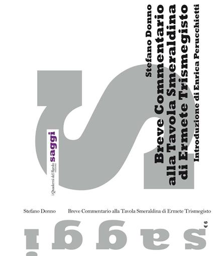 Breve commentario alla Tavola Smeraldina di Ermete Trismegisto - copertina
