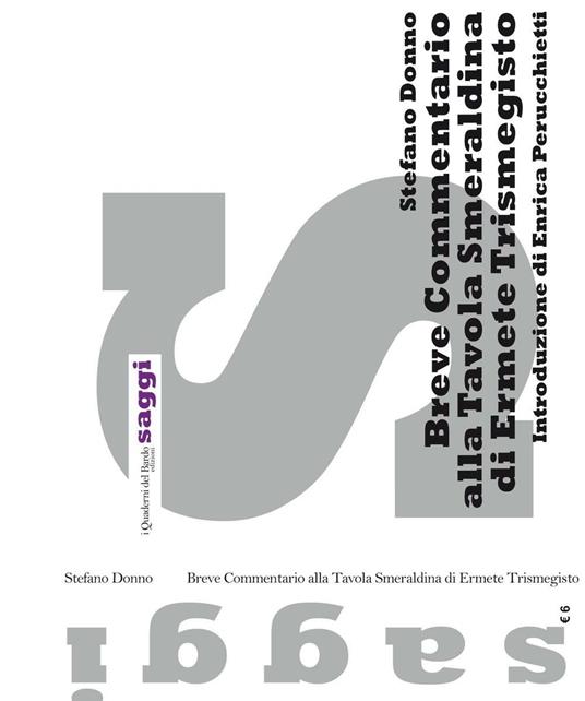 Breve commentario alla Tavola Smeraldina di Ermete Trismegisto - copertina