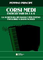 Corsi medi. Esercizi vari da 1 a 6. La scrittura dei bassi e per esteso eseguibili a bassi sciolti. Metodo