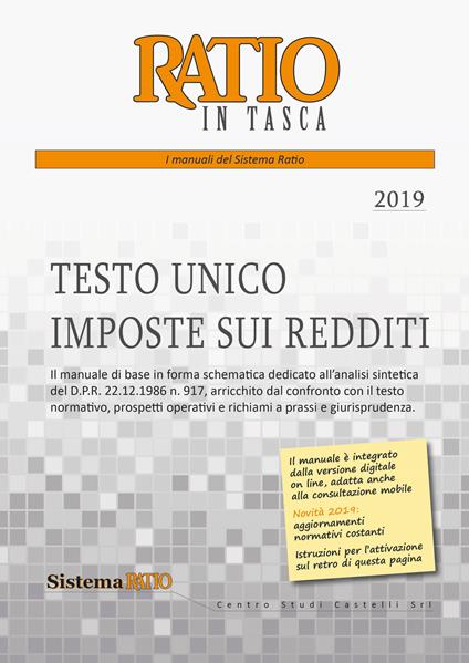 Testo unico imposte sui redditi 2019 - copertina