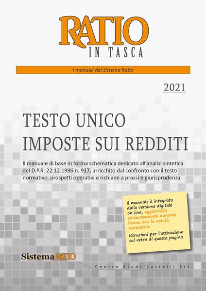 Testo unico imposte sui redditi 2021 - copertina