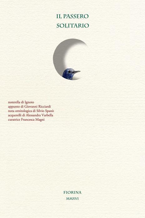 Il passero solitario - Giacomo Leopardi - copertina