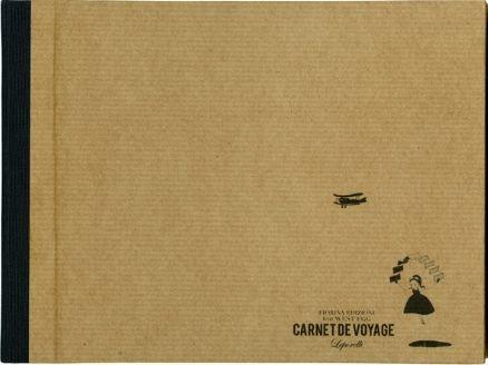 Carnet de voyage. Pagine bianche a leporello. Modello Albatros. Taccuino di viaggio, formato oblungo grande, carta bianca pesante per acquerello. Con Cartoline editoriali con testo - copertina