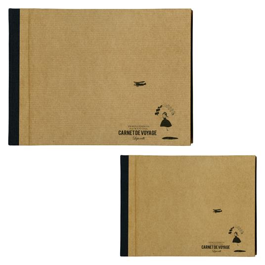 Carnet de voyage. Pagine bianche a leporello. Modello Albatros. Taccuino di viaggio, formato oblungo grande, carta bianca pesante per acquerello. Con Cartoline editoriali con testo - 3