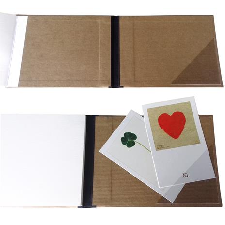 Carnet de voyage. Pagine bianche a leporello. Modello Albatros. Taccuino di viaggio, formato oblungo grande, carta bianca pesante per acquerello. Con Cartoline editoriali con testo - 5