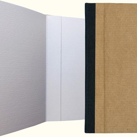 Carnet de voyage. Pagine bianche a leporello. Modello Albatros. Taccuino di viaggio, formato oblungo grande, carta bianca pesante per acquerello. Con Cartoline editoriali con testo - 6