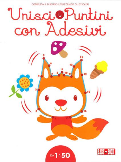 Volpe. Unisci i puntini 1-50. Con adesivi. Ediz. illustrata - copertina