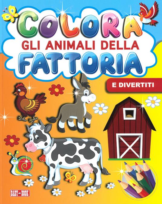 Colora gli animali della fattoria e divertiti - copertina