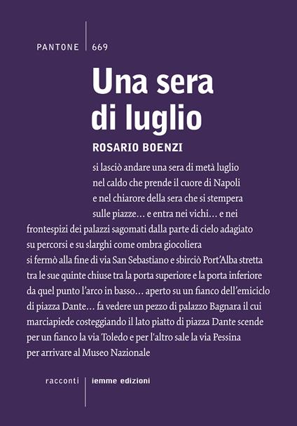 Una sera di luglio - Rosario Boenzi - copertina