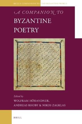 A Companion to Byzantine Poetry  - cover