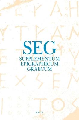 Supplementum Epigraphicum Graecum, Volume LXX (2020) - cover
