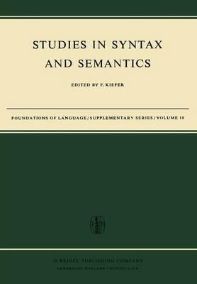 Studies in Syntax and Semantics - cover