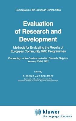 Evaluation of Research and Development: Methods for Evaluating the Results of European Community R&D Programmes - cover