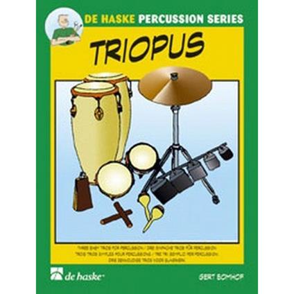  Triopus - Gert Bomhof - Three easy trios for  percussion - trio di percussioni -  Gert Bomhof - copertina
