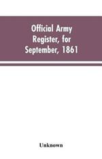 Official Army Register, for September, 1861