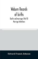 Woburn records of births, deaths and marriages (Part X) Marriage Intentions