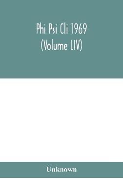 Phi Psi Cli 1969 (Volume LIV) - cover