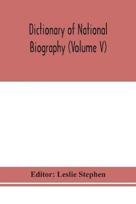 Dictionary of national biography (Volume V) - cover