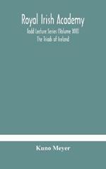 Royal Irish Academy; Todd Lecture Series (Volume XIII) The Triads of Ireland