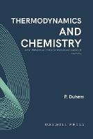 Thermodynamics chemistry - P Duhem - cover