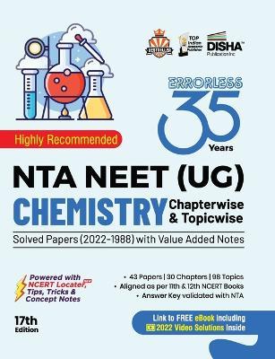 35 Years NTA NEET (UG) CHEMISTRY Chapterwise & Topicwise Solved Papers with Value Added Notes (2022 - 1988) 17th Edition - Disha Experts - cover