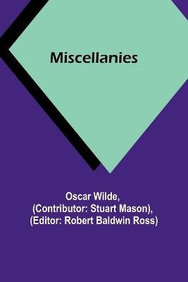 Miscellanies - Oscar Wilde - cover