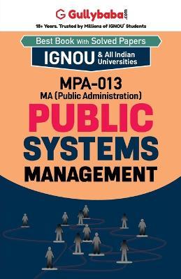 MPA-013 Public Systems Management - Gullybaba Com Panel - cover