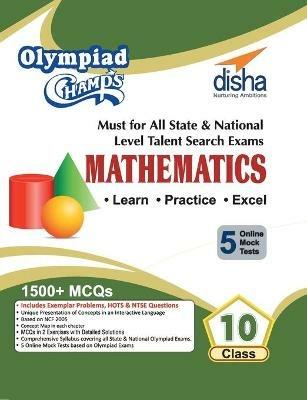 Olympiad Champs Mathematics Class 10 with 5 Mock Online Olympiad Tests - Disha Experts - cover