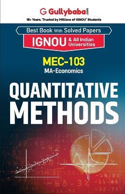 MEC-103 Quantitative Methods - Gullybaba Com Panel - cover