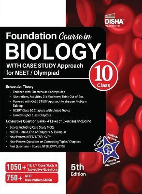 Foundation Course in Biology for NEET/ Olympiad Class 10 with Case Study Approach - 5th Edition - Disha Experts - cover