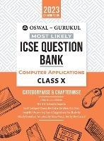 Oswal - Gurukul Computer Applications Most Likely Question Bank: ICSE Class 10 For 2023 Exam - Oswal,Gurukul - cover