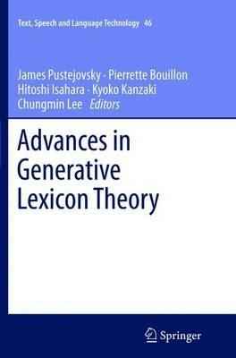 Advances in Generative Lexicon Theory - cover