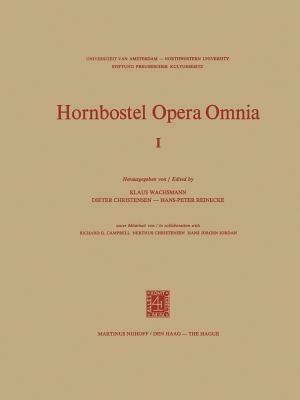 Hornbostel Opera Omnia - cover