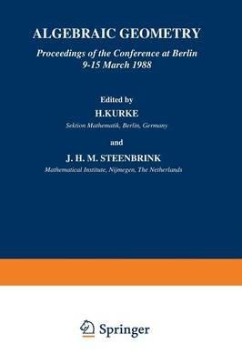 Algebraic Geometry: Proceedings of the Conference at Berlin 9–15 March 1988 - cover