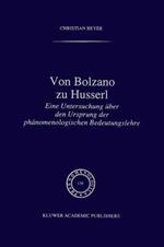 Von Bolzano zu Husserl: Eine Untersuchung über den Ursprung der phänomenologischen Bedeutungslehre
