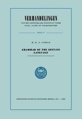 Grammar of the Sentani Language - Hendrik Karel Jan Cowan - cover