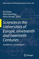 Sciences in the Universities of Europe, Nineteenth and Twentieth Centuries: Academic Landscapes