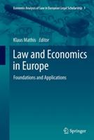Law and Economics in Europe: Foundations and Applications - cover