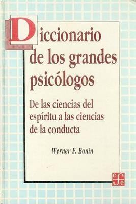 Diccionario de Los Grandes Psicologos - W Bonin - cover