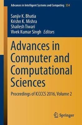 Advances in Computer and Computational Sciences: Proceedings of ICCCCS 2016, Volume 2 - cover