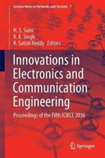 Innovations in Electronics and Communication Engineering: Proceedings of the Fifth ICIECE 2016
