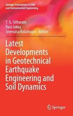 Latest Developments in Geotechnical Earthquake Engineering and Soil Dynamics