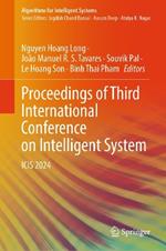 Proceedings of Third International Conference on Intelligent System: ICIS 2024