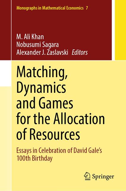 Matching, Dynamics and Games for the Allocation of Resources