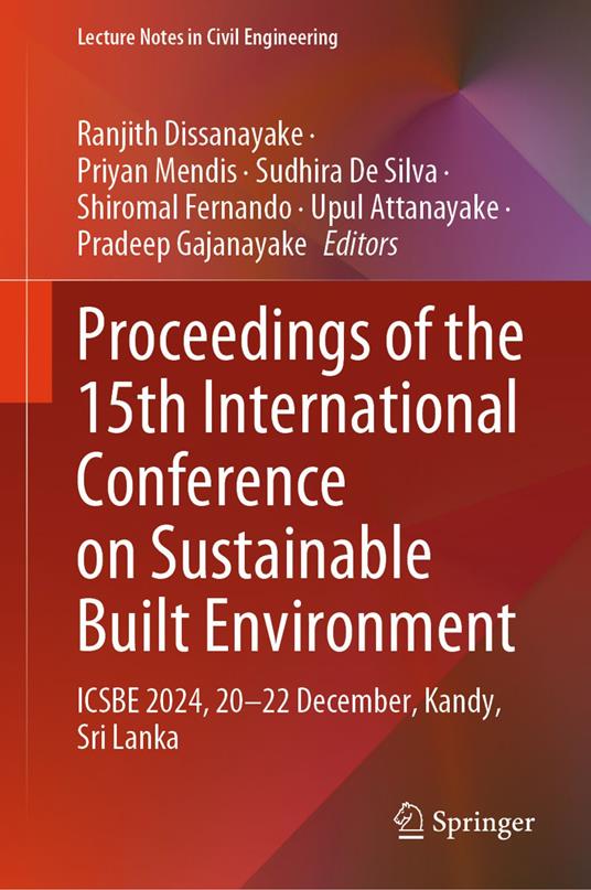 Proceedings of the 15th International Conference on Sustainable Built Environment