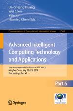Advanced Intelligent Computing Technology and Applications