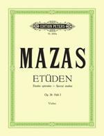  Etüden Op. 36 Heft 1. Etudes Spéciales. Studi op. 36. Studi speciali. Mazas